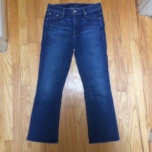 Mother denim crop kick flare jeans
